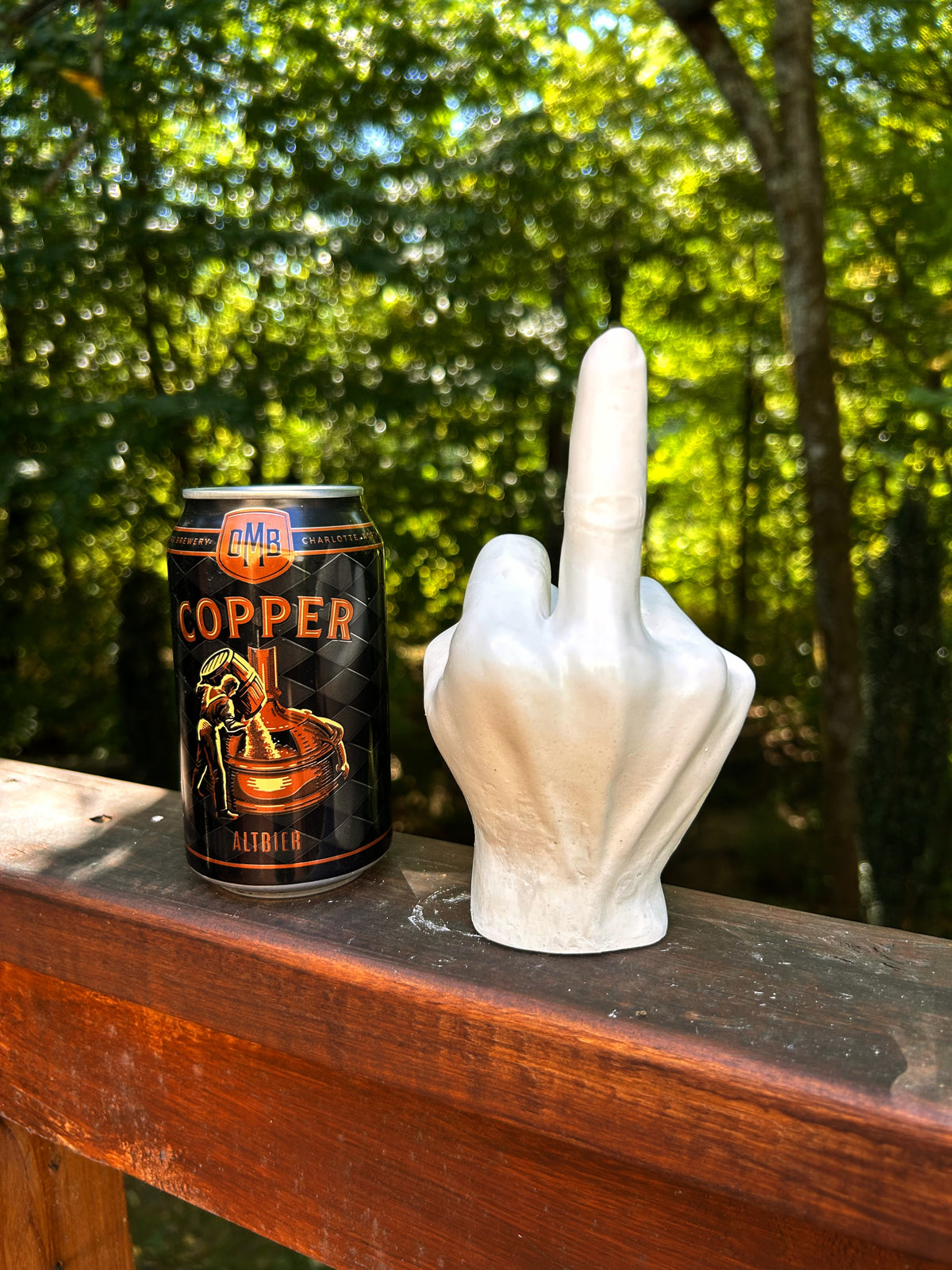 Middle Finger Figurine, 7" | Handmade Plaster