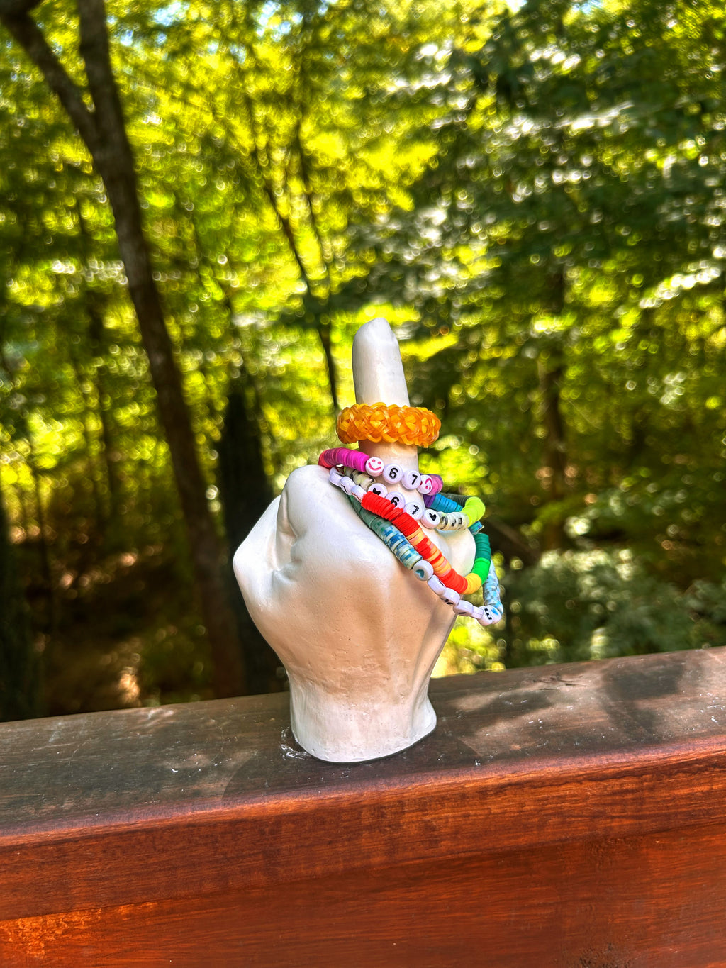 Middle Finger Figurine, 7" | Handmade Plaster