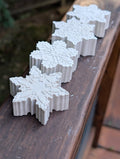 Handmade Cast Snowflake Decor - Set of 4