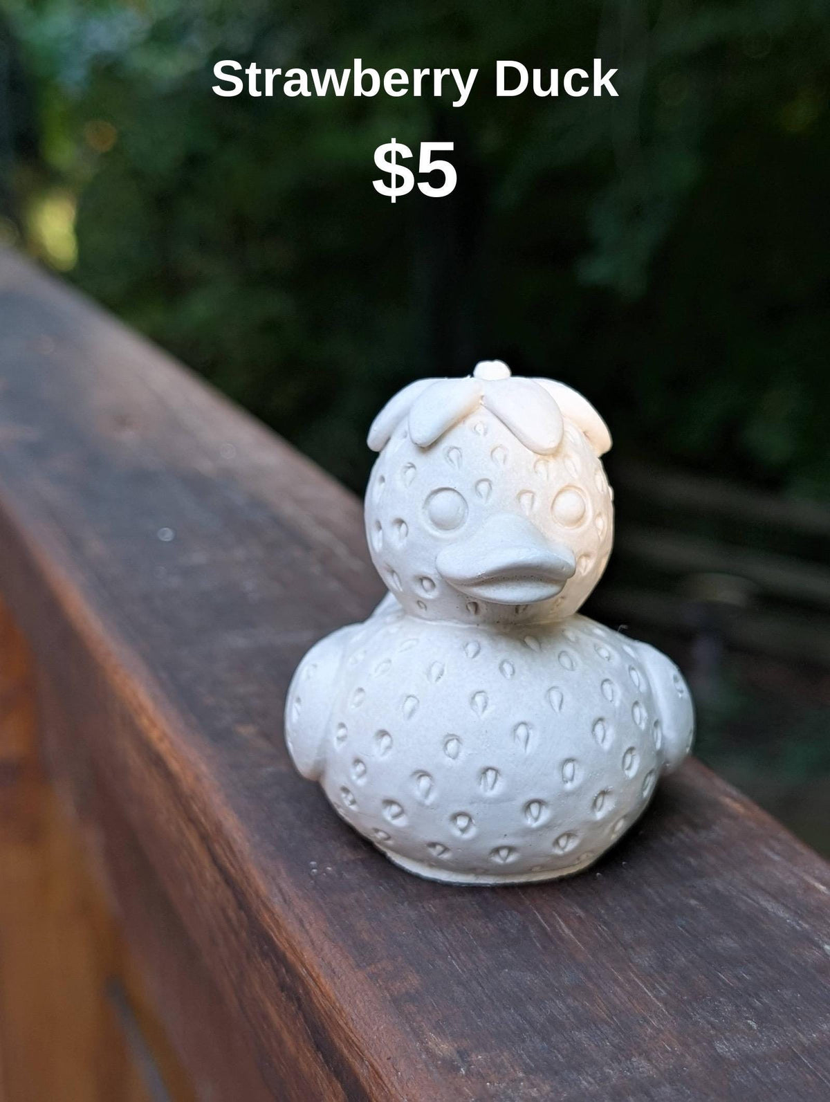Strawberry Duck Figurine