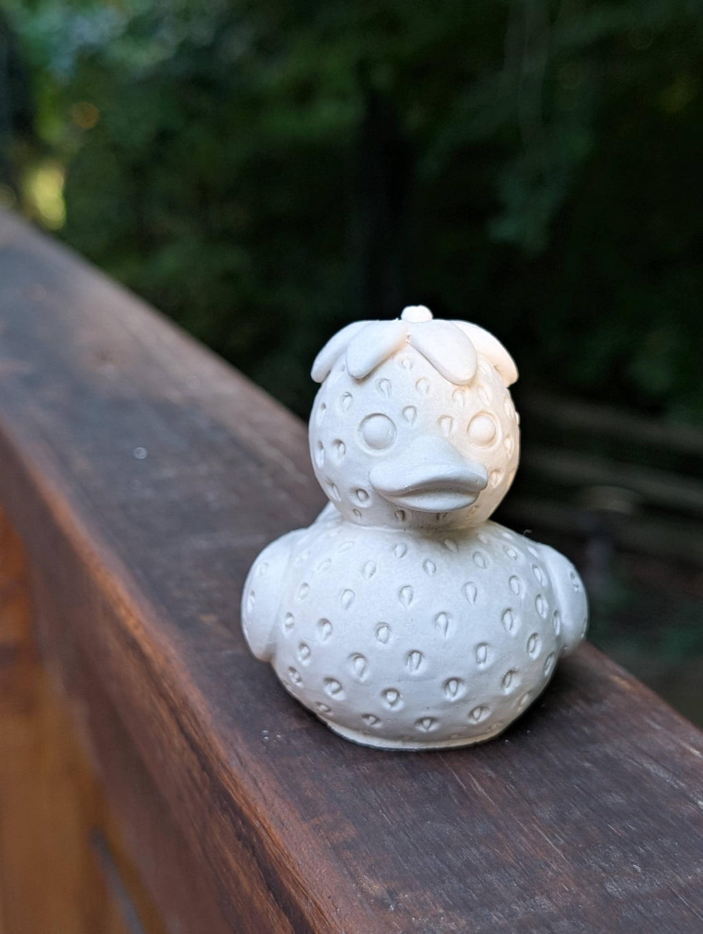Strawberry Duck Figurine