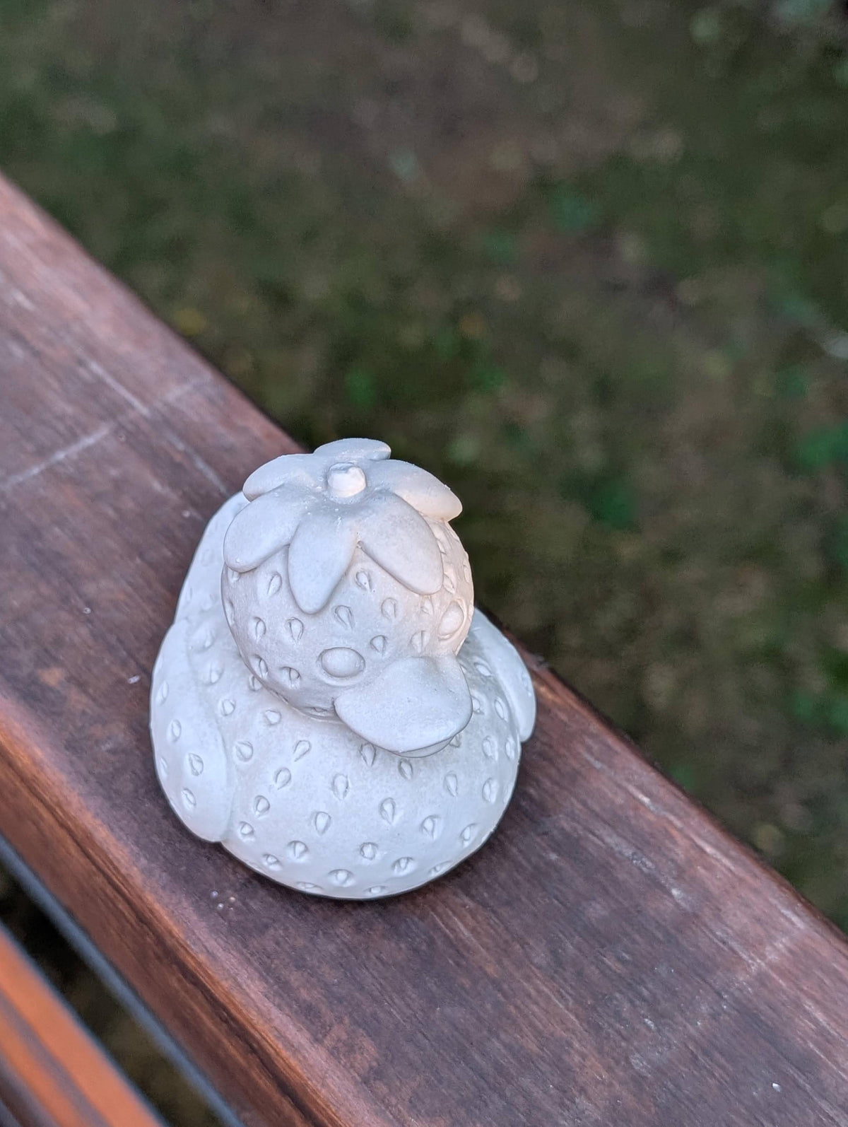 Strawberry Duck Figurine