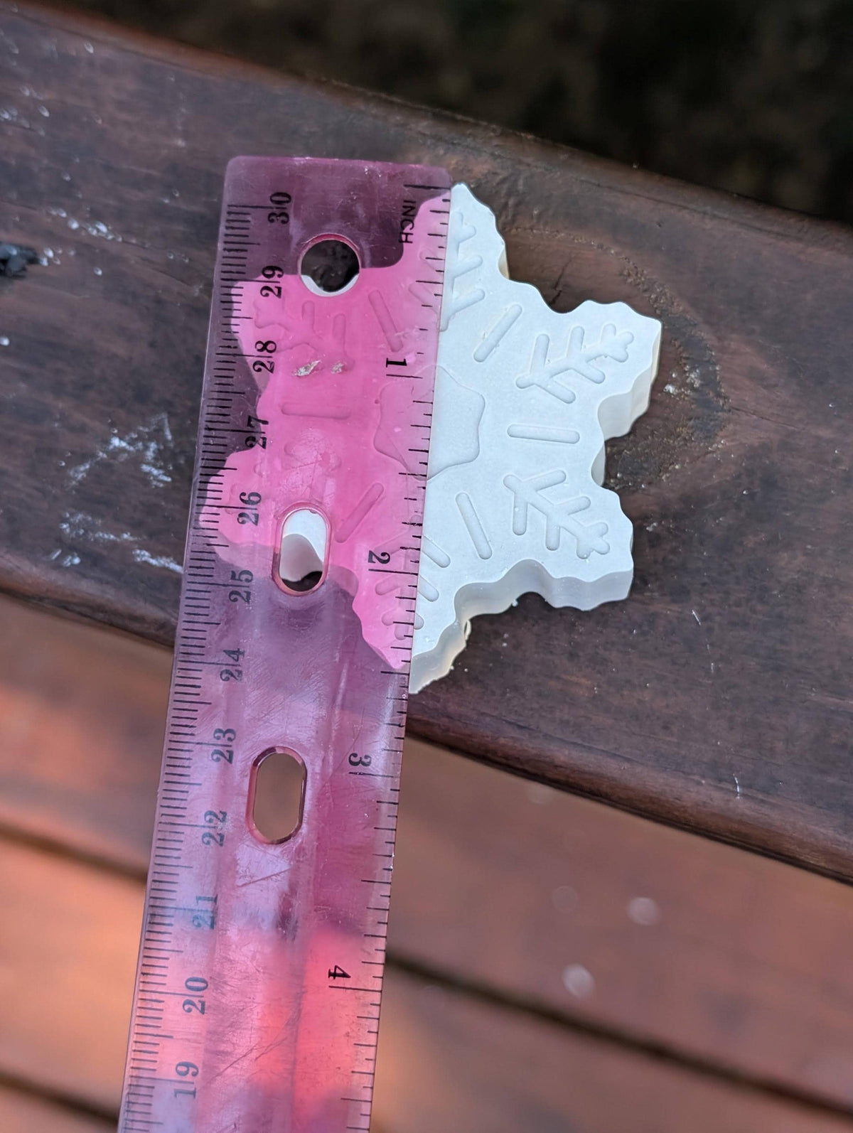 Handmade Cast Snowflake Decor - Set of 4